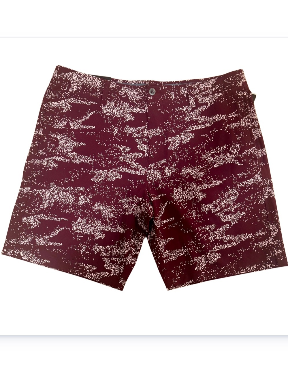 Under Armour Golf Shorts Men’s Burgundy Performance Stretch Printed Size 38